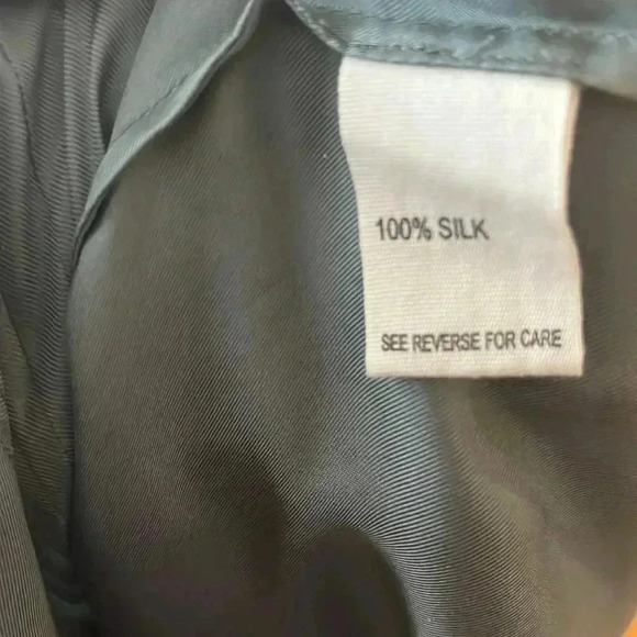 [XL]Jigsaw Silk Pleated Front Long Sleeve  Button Up Shirt/Blouse - Picture 8 of 12